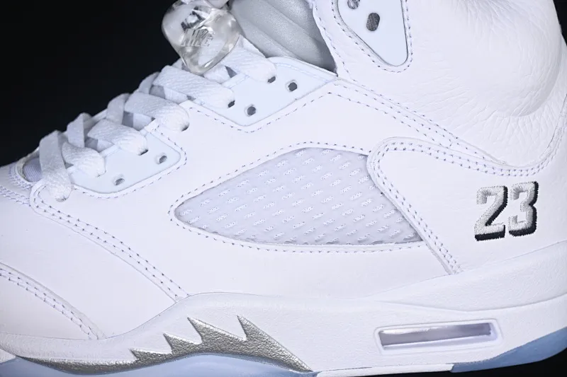 All categories Air Jordan Jordan series basketball shoes Air Jordan 5 Air Jordan 5 Retro "White Metallic" AJ5 Joe 5 Silver HQ7978-103